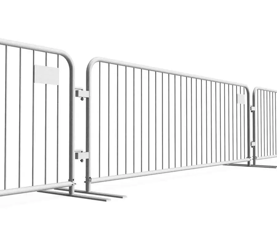 Factory supply heavy duty 8.5 ft green queue steel crowd control pedestrian wall barricades barrier