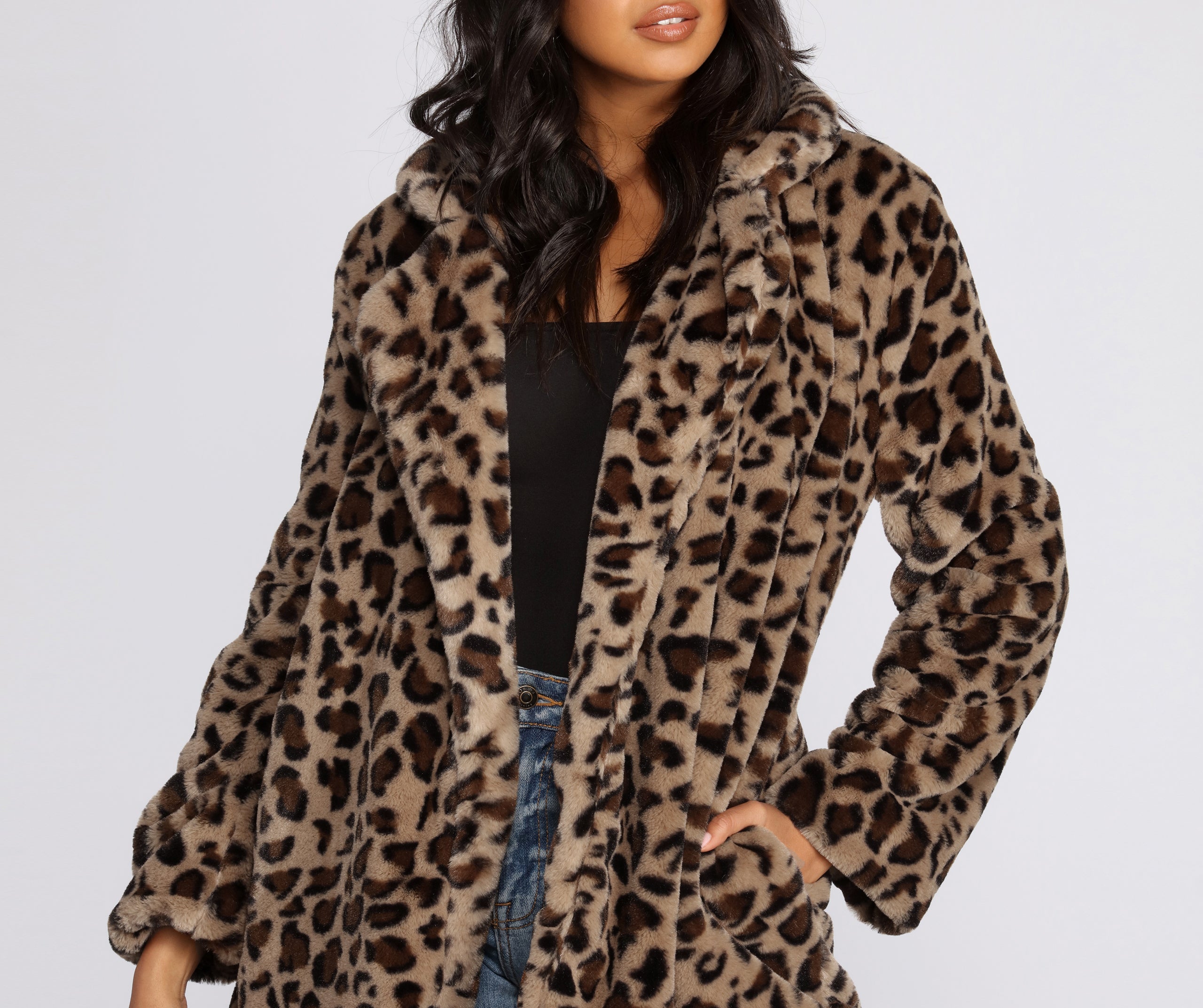 Fierce Leopard Faux Fur Jacket