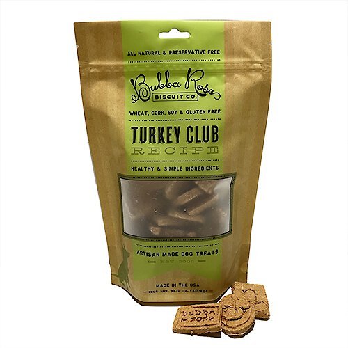 Bubba Rose Biscuit Co. Turkey Club Dog Treats， 6.5-oz bag