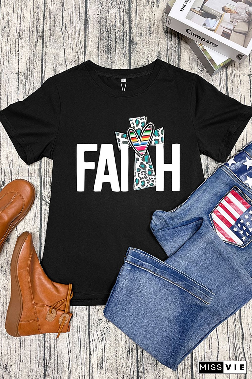 Faith Short Sleeve Graphic Tee Wholesale