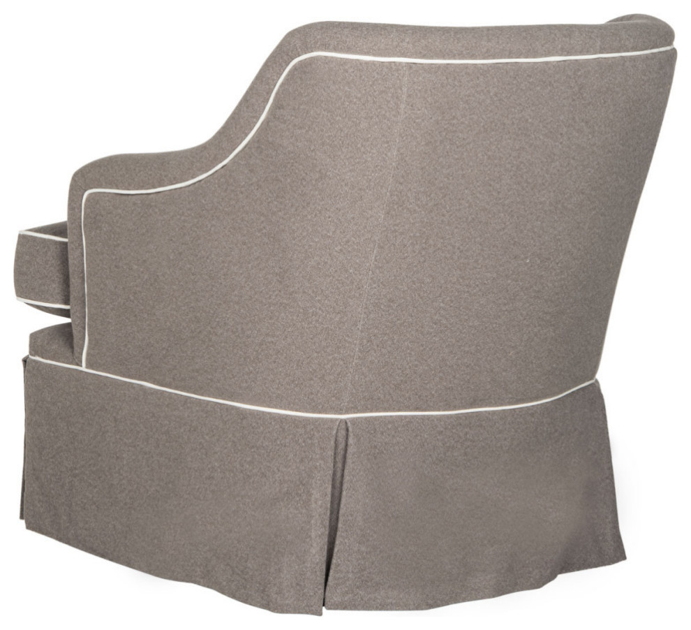 Jack Swivel Club Chair Gray/White   Transitional   Armchairs And Accent Chairs   by V.S.D Furniture  Houzz