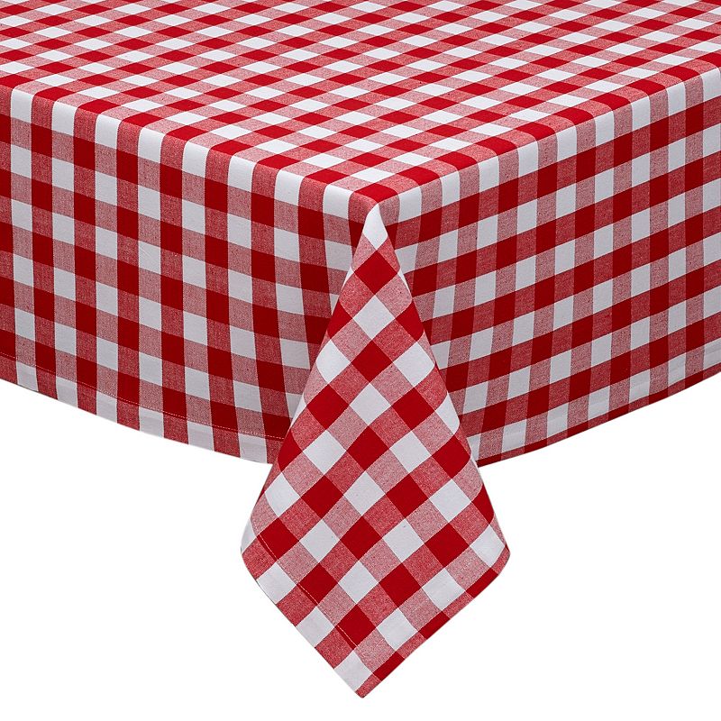 Red and White Classic Checkered Table Cloth 52 x 52