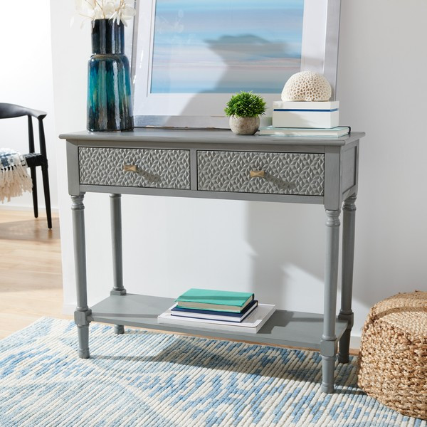 Halton 2Drw Console Table Safavieh   Traditional   Console Tables   by Safavieh  Houzz