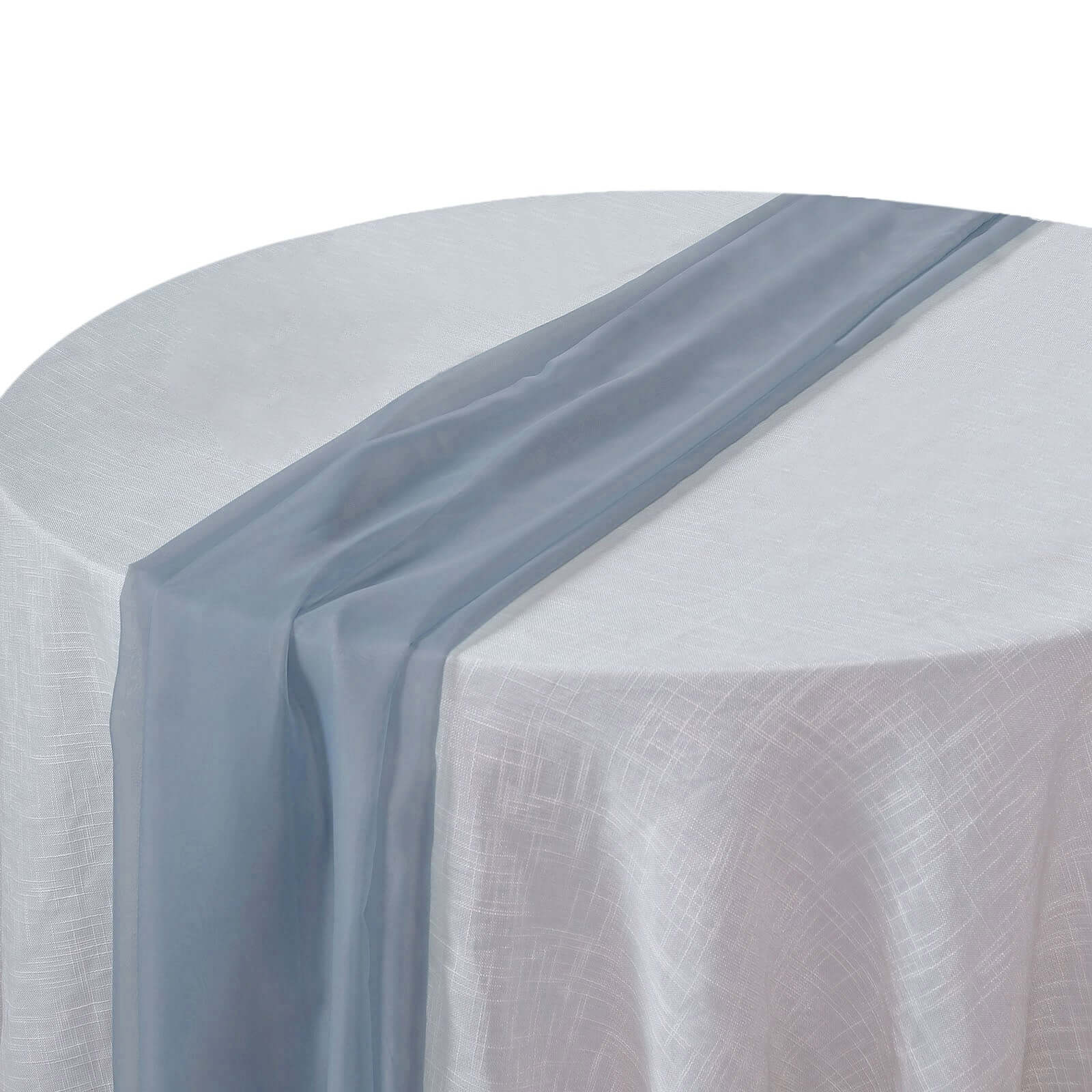 Dusty Blue Premium Chiffon Table Runner 6ft