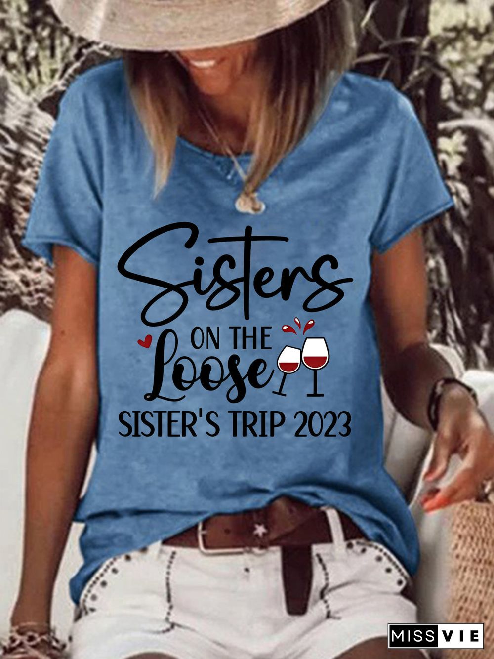 Sister On The Loose Crew Neck Tee