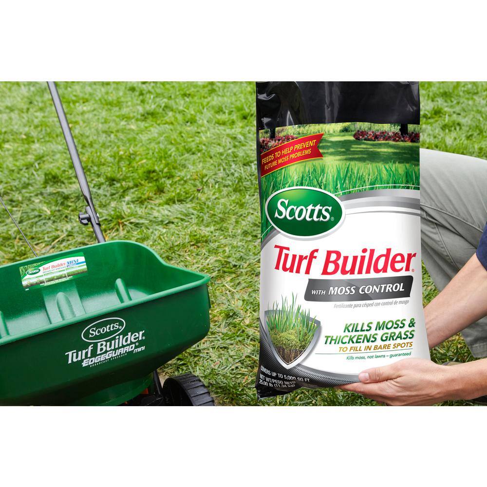 Scotts Turf Builder 50 lbs. Covers Up to 10000 sq. ft. Moss Killer Plus Lawn Fertilizer 40210