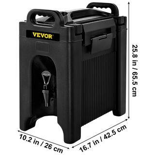 VEVOR Black Insulated Beverage Dispenser 10 Gal Beverage Server Hot and Cold Drink Dispenser 2 PCS LRYLJHSBDD19LAYFRV0