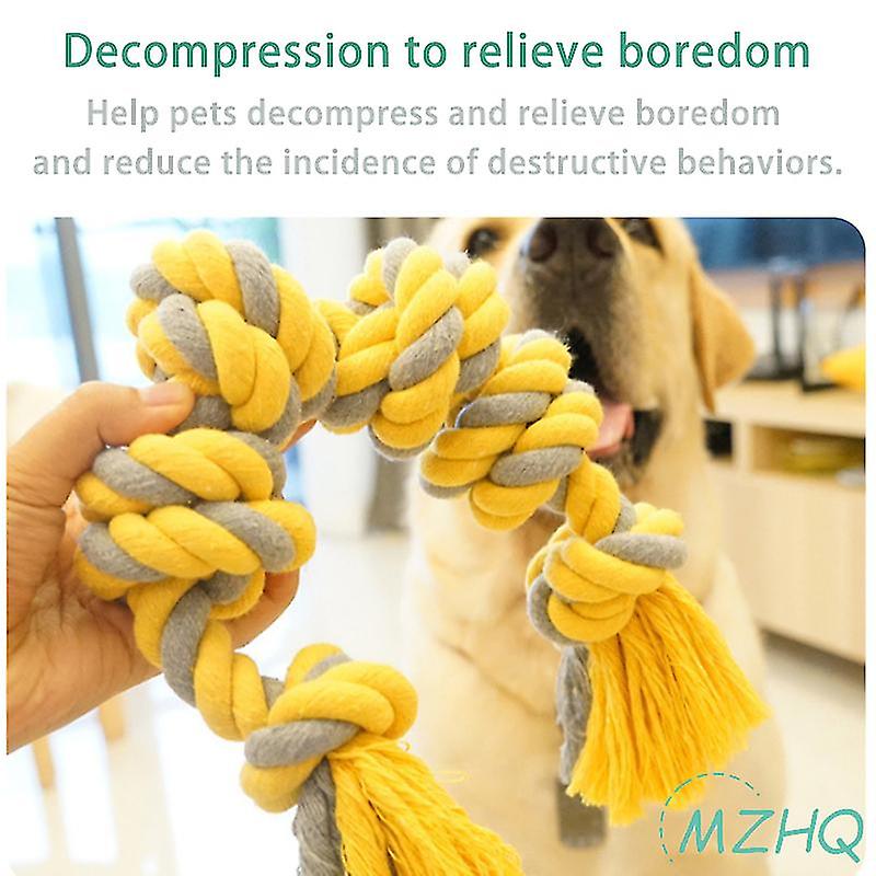 1 Interactive Training Products Pet Dog Toothbrush Bite Resistant Cotton Ball Stick Knot Rope Puppy Chew Teeth Clean Toy For Dog