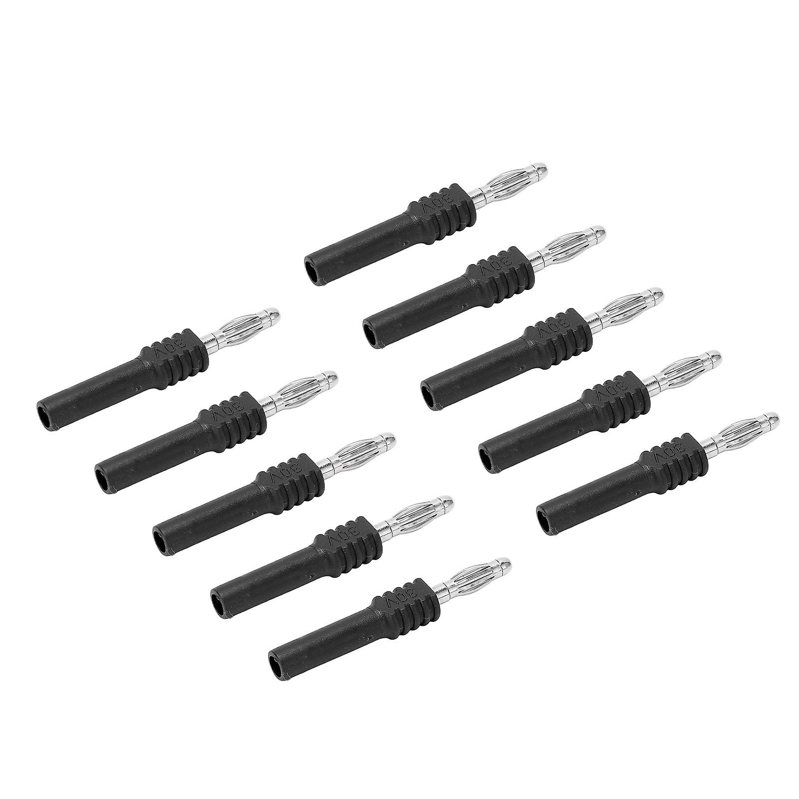 10pcs J.20025 Banana Plug Connector 4mm Male To 2mm Female Multimeter Banana Connector Adapter For Industryblack