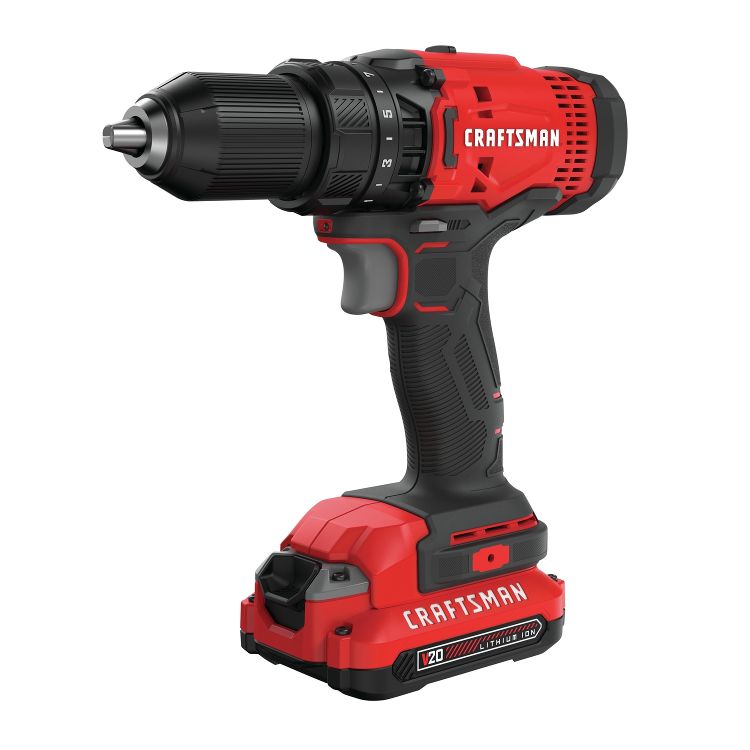 Craftsman V20 20 V 1/2 in. Brushed Cordless Compact Drill Kit (Battery \u0026 Charger)