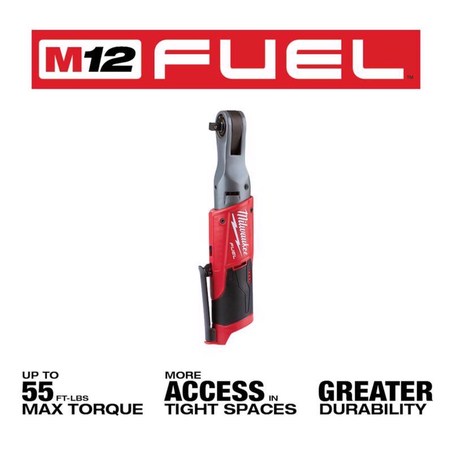 MW M12 FUEL 12 V 3/8 in. Brushless Cordless Ratchet Tool Only