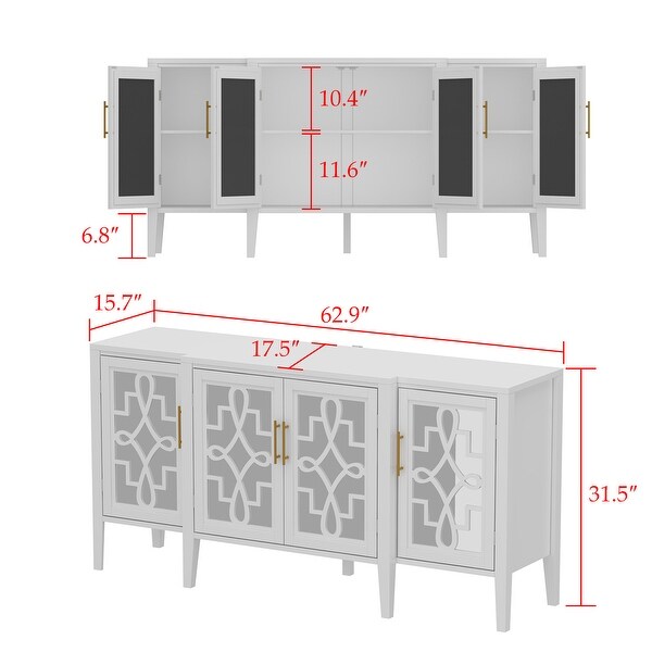 Large Server Console Table Sideboard 62.9