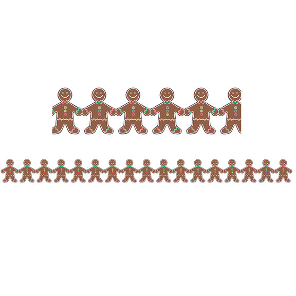 Hygloss Products HYG33608 Gingerbread Men Border