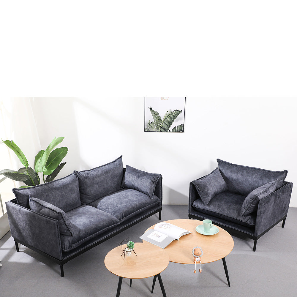 SINCLAIR 2 Seater Sofa 158cm - Charcoal