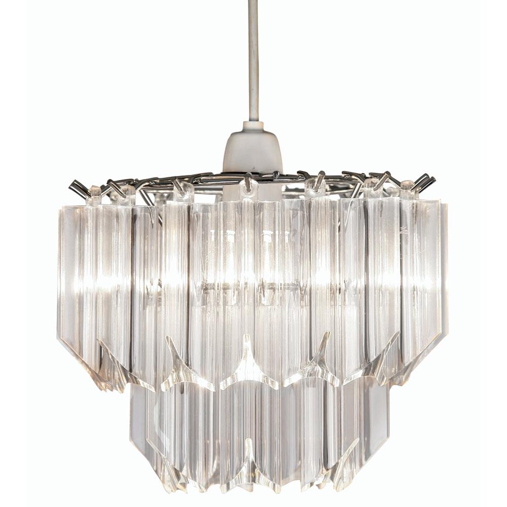 Oaks 229 NE Polished Chrome & Clear Acrylic Non Electric Pendant