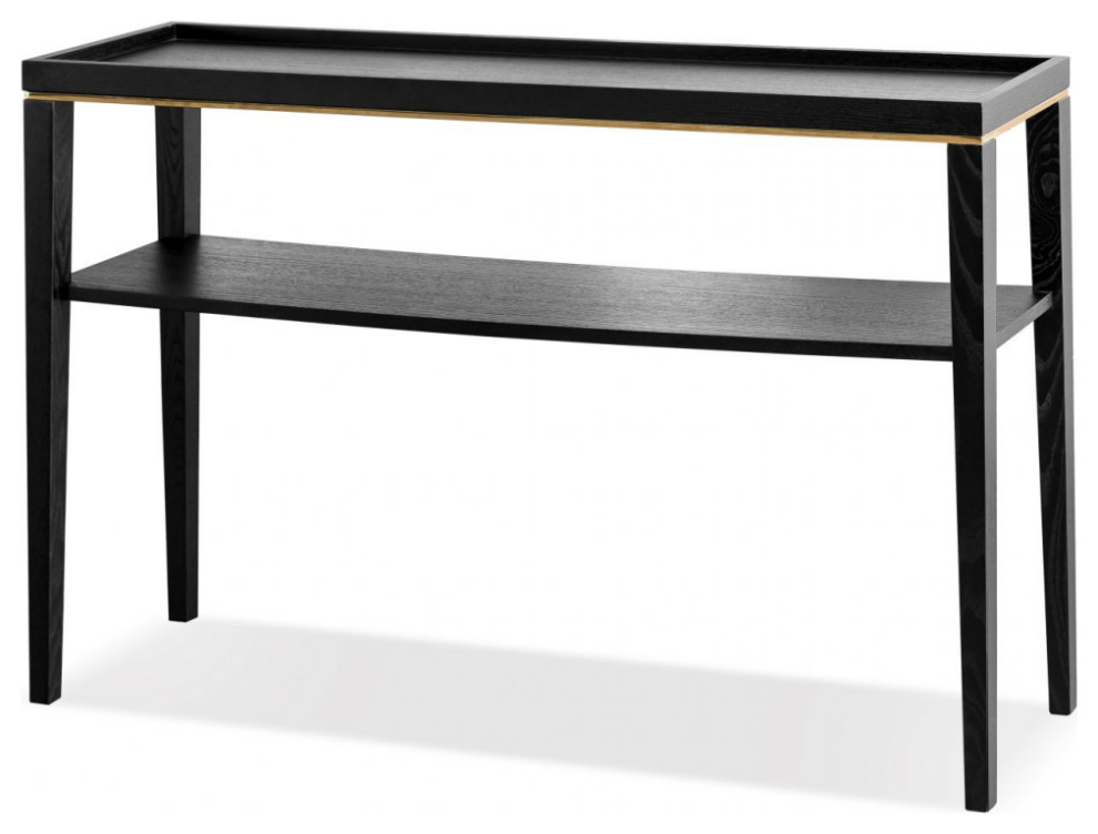 Black Wooden Console Table  Liang  ampEimil Otium   Transitional   Console Tables   by Oroa   Distinctive Furniture  Houzz