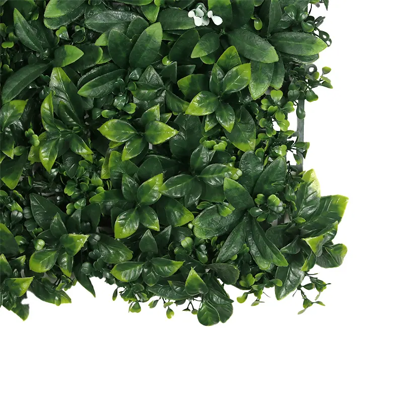 P19 Wholesale Plastic Boxwood Hedge Plant Green Leaves Panel Artificial Grass Wall  for Home Decoration