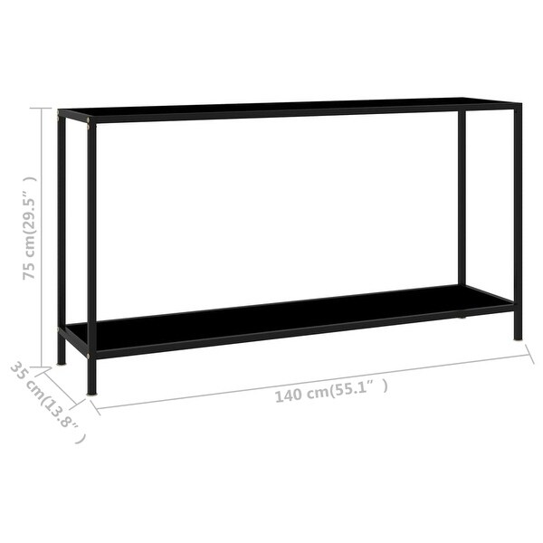 vidaXL Console Table Black 55.1