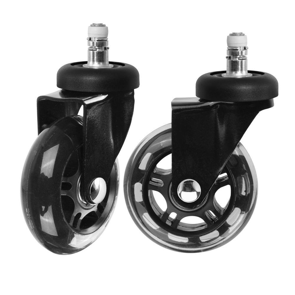 SlipStick 3 in. Black Rollerblade Office Chair Caster Wheels (5-Pack) CB690