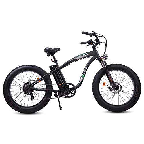 750W Electric Bike 26′′ Fat Tire Adult Electric Bicycles 48V 13AH Removable Lithium Battery Ebike with Suspension Fork Aluminium Frame Beach Snow Mountain E-Bike for Adults