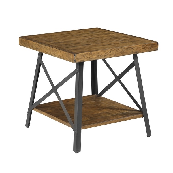 Carbon Loft Oliver Modern Rustic Wood End Table