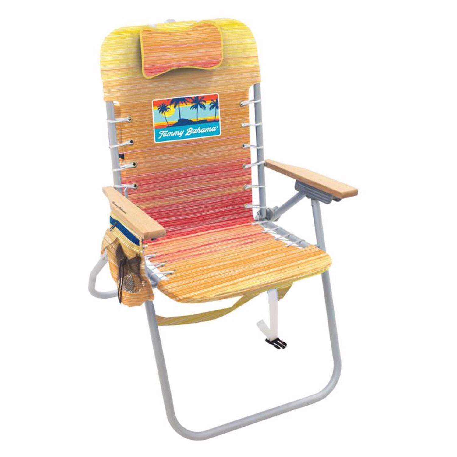 Tommy Bahama 4-Position Multicolored Beach Backpack Chair