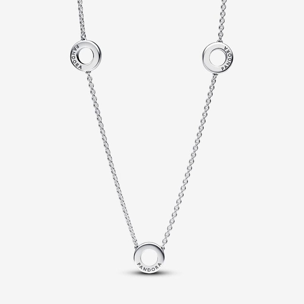 PANDORA  Pavé Circles Chain Necklace - Sterling Silver