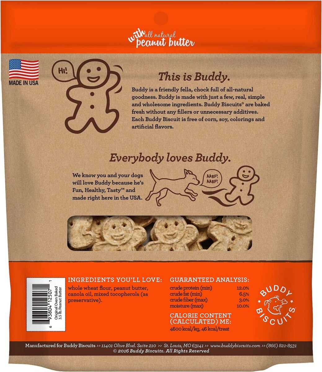 Buddy Biscuits Original Oven Baked with Peanut Butter Dog Treats