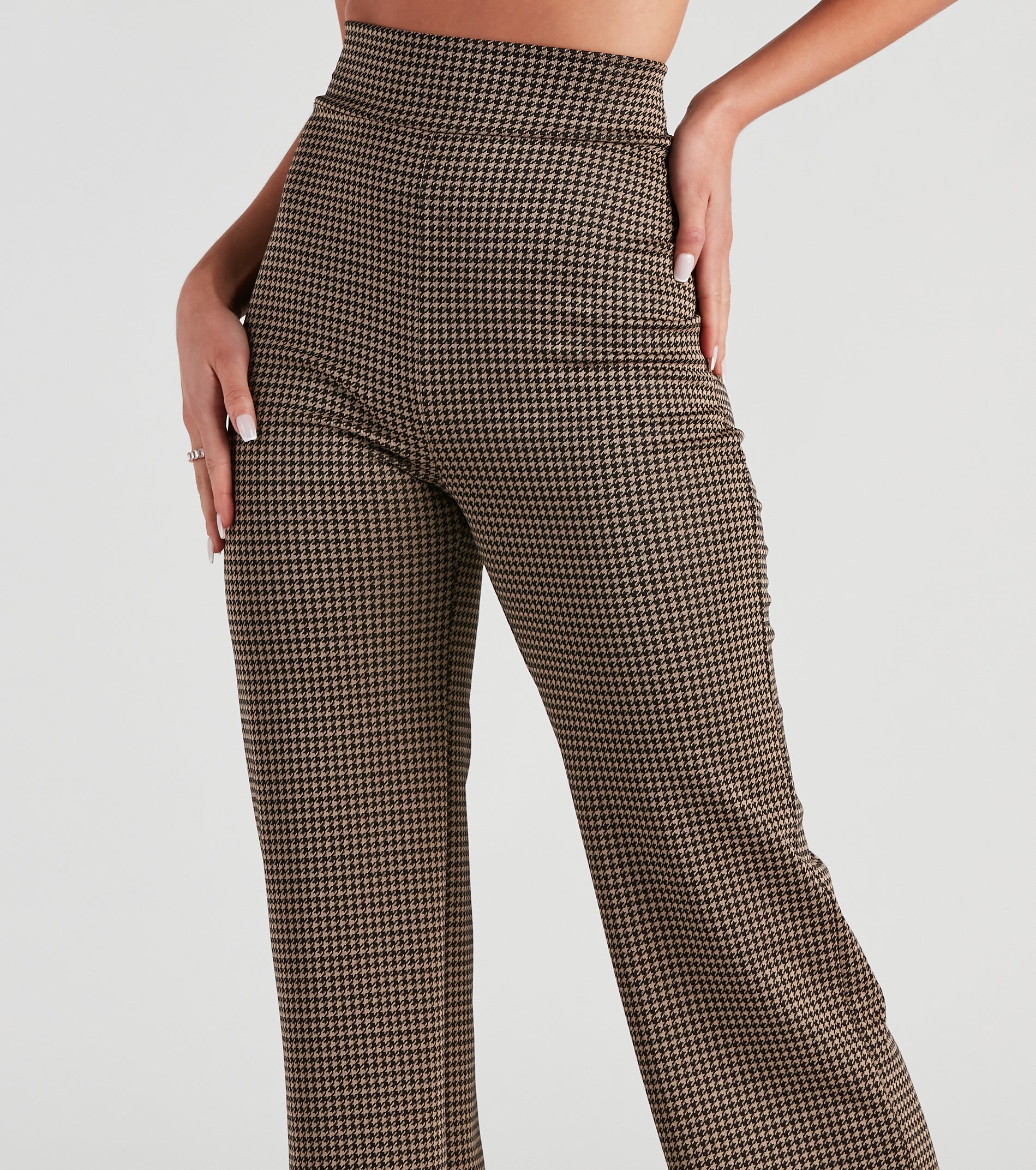 Back To Business Houndstooth Trouser Pants