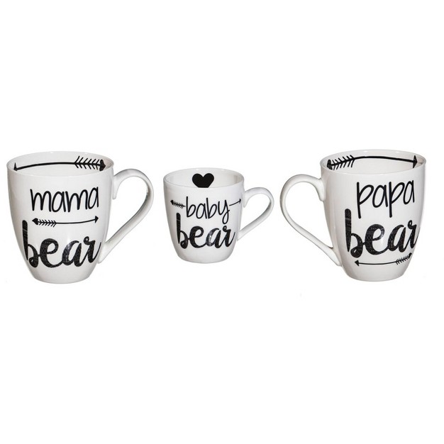 Evergreen Beautiful Bear Family Ceramic Cup O x27 Java Cup Gift Set 6x4x4 In Indoor outdoor