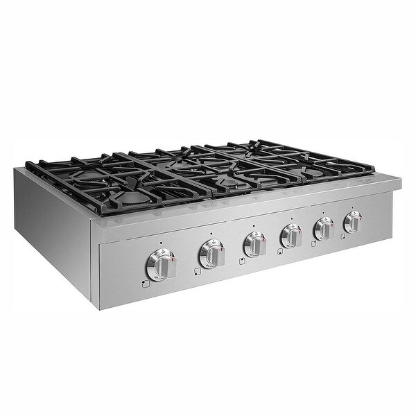 36 in. Stainless Steel Professional Style Liquid Propane Cooktop with 6-Burners SCT3611LP