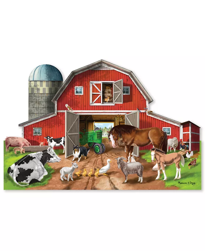 Melissa and Doug Melissa and Doug Busy Barn Shaped Floor Puzzle