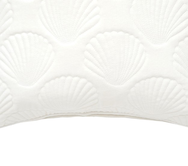 C amp f Home Shells White Velvet Pillow