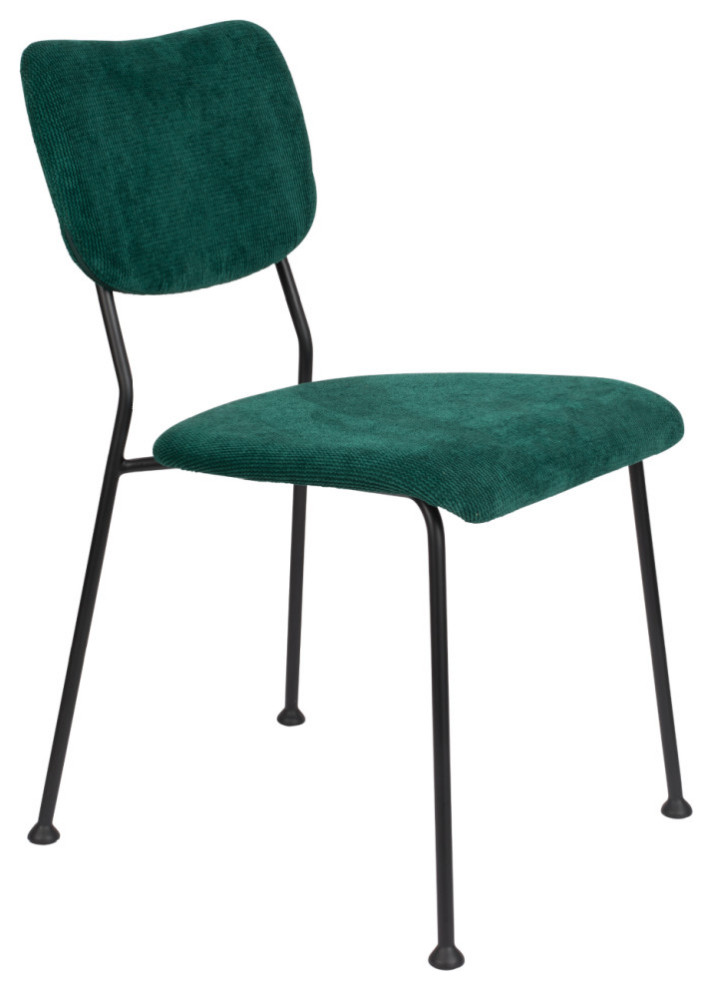 Green Upholstered Dining Chairs (2)  Zuiver Benson   Mediterranean   Dining Chairs   by Luxury Furnitures  Houzz