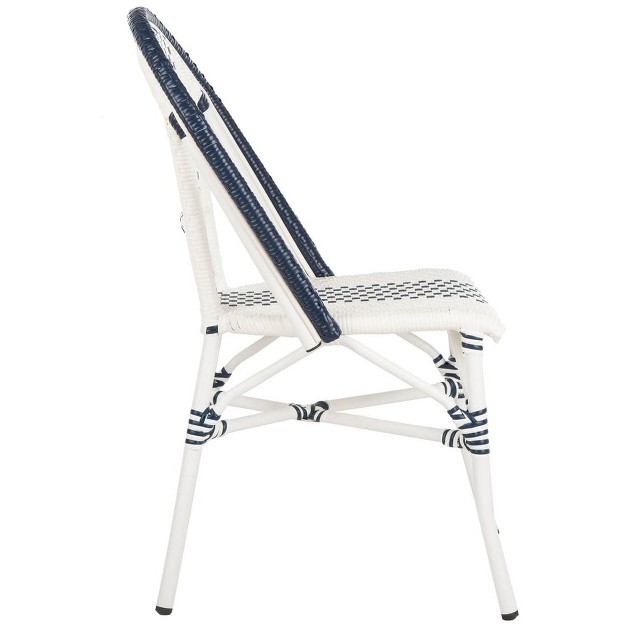 Zoya Chair set Of 2 Navy white Safavieh