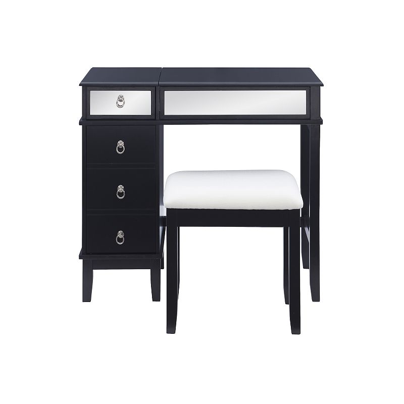 Linon Eva Vanity Table and Stool 2-piece Set