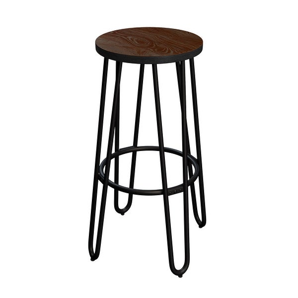 Lavish Home 24-Inch Hairpin Leg Bar Stools， 4-Pack