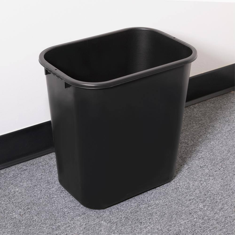 Sparco 7 Gal. Black Rectangular Trash Can SPR02160