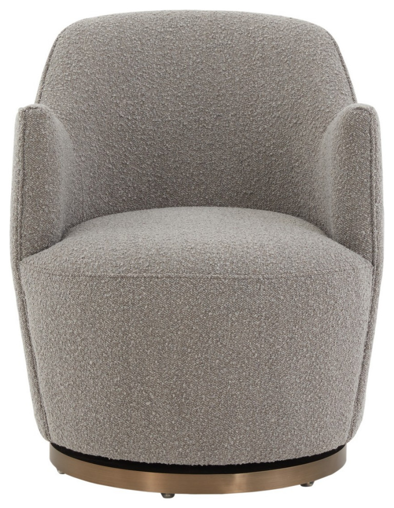 Safavieh Couture Christian Boucle Swivel Accent Chair   Contemporary   Armchairs And Accent Chairs   by Safavieh  Houzz