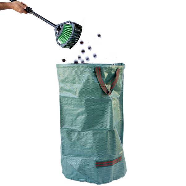 Stab-A-Nut Sweet Gum Ball Harvester - Bag-A-Nut - Nut Picker Upper + Reusable Collection Bag (A9201)