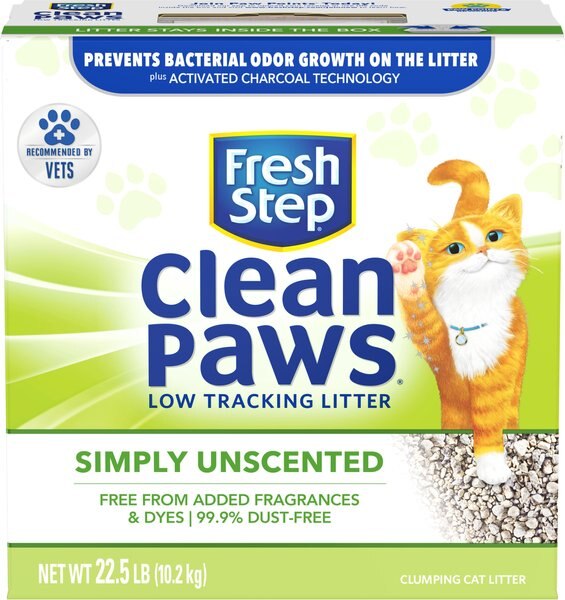 Fresh Step Clean Paws Simply Unscented Clumping Clay Cat Litter