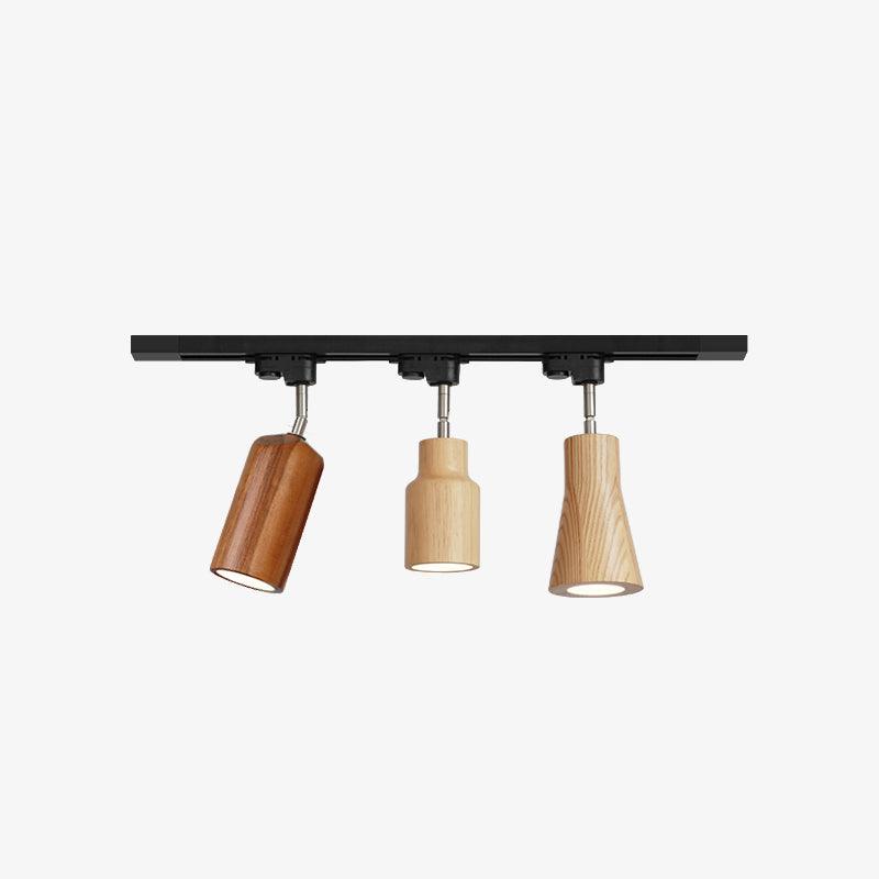 Wood Track Ceiling Lamp