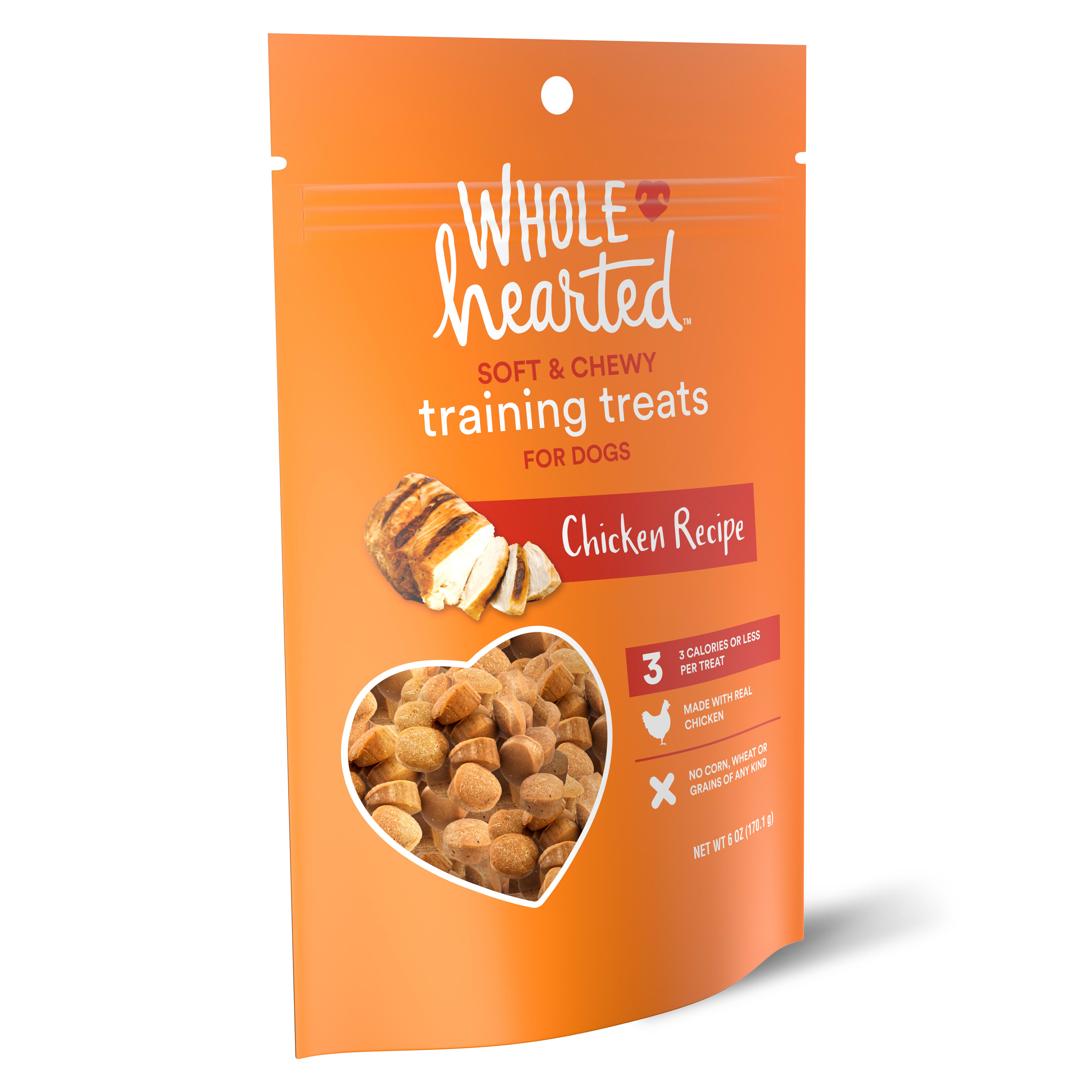 WholeHearted Grain-Free Tender Tidbits Chicken Recipe Dog Training Treats， 6 oz.