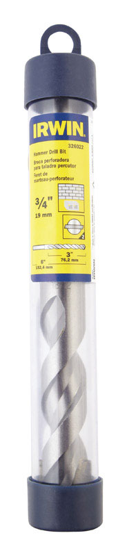 Irwin 3/4 in. X 6 in. L High Speed Steel Percussion Drill Bit 1 pc