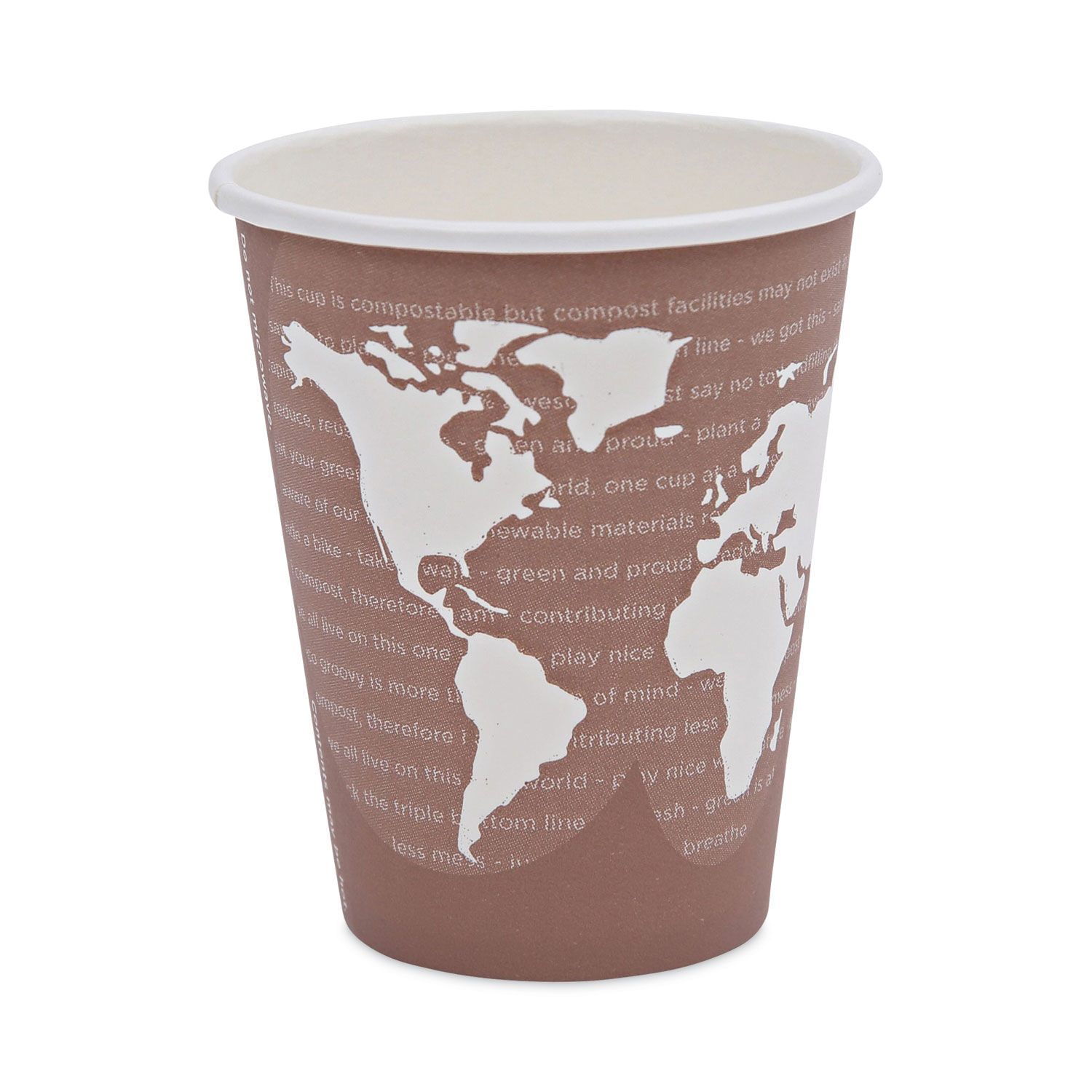 World Art Renewable and Compostable Hot Cups by Eco-Productsandreg; ECOEPBHC8WAPK