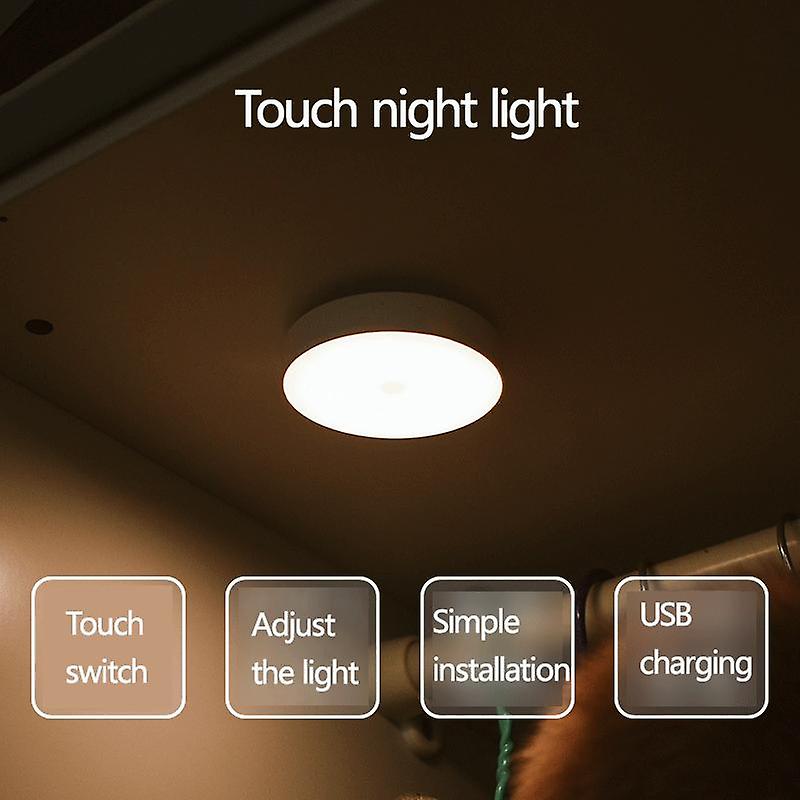 Led Night Light Touch Dimming Usb Power Supply Bedroom Bedside Lamp Magnetic Suction Wall Lamp Corridor Wardrobe Night Lights