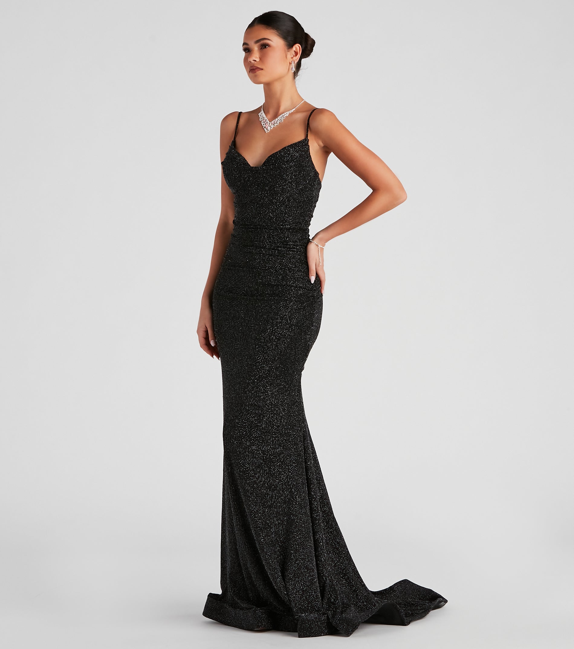 Shay Formal Lurex Glitter Dress