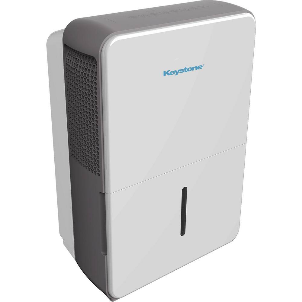 Keystone Energy Star 50-Pint Dehumidifier for Upto 4500 sq. ft. Built-In Pump LED Display Timer Portable wWheels Auto-Shutoff KSTAD506PE