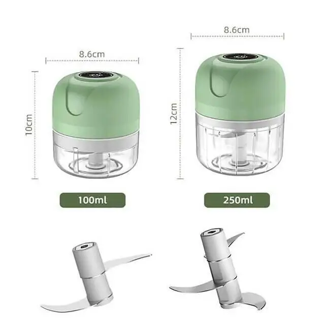 100/250ml Electric Mini USB Garlic Masher Wireless Garlic Grinder Press Mincer Vegetable Chili Meat Grinder Food Chopper Kitchen Tools