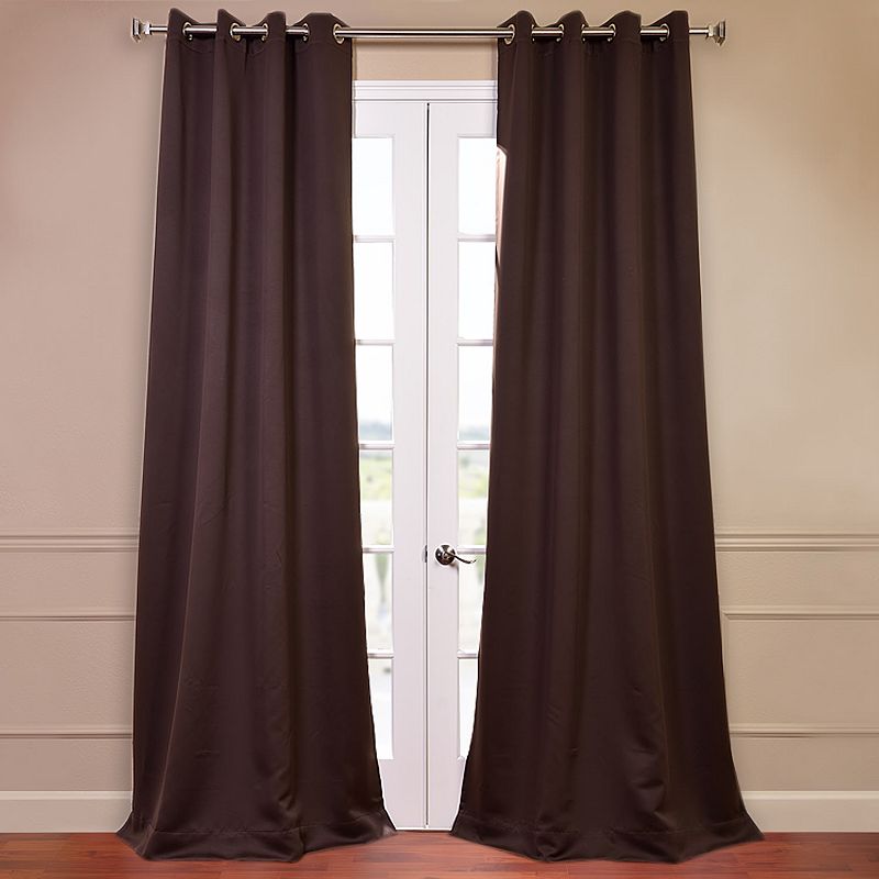 EFF Solid Blackout Grommet Set of 2 Window Curtains